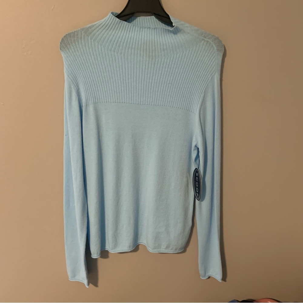 NEW SCOOP BLUE LONG SLEEP SWEATER LARGE WOMEN